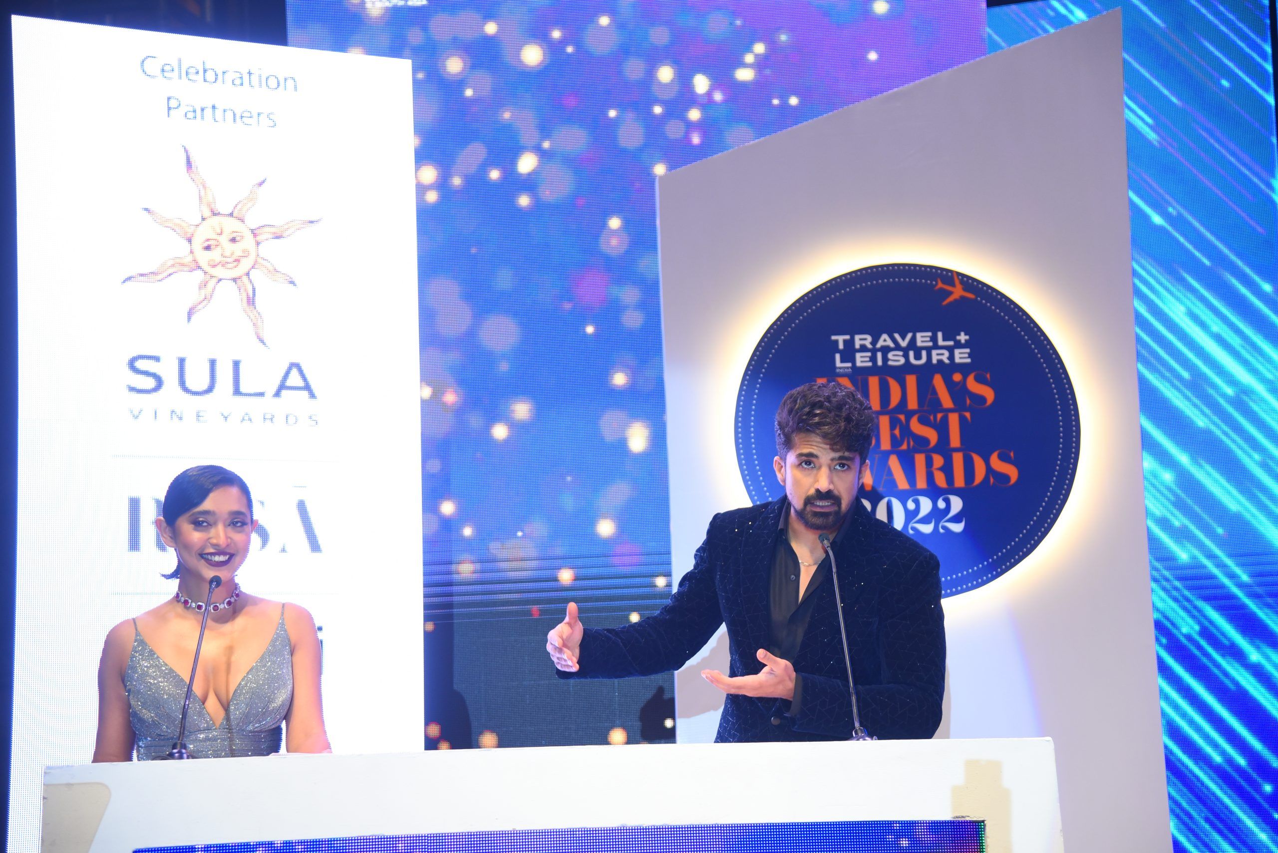Hosts for the evening Sayani Gupta Saqib Saleem