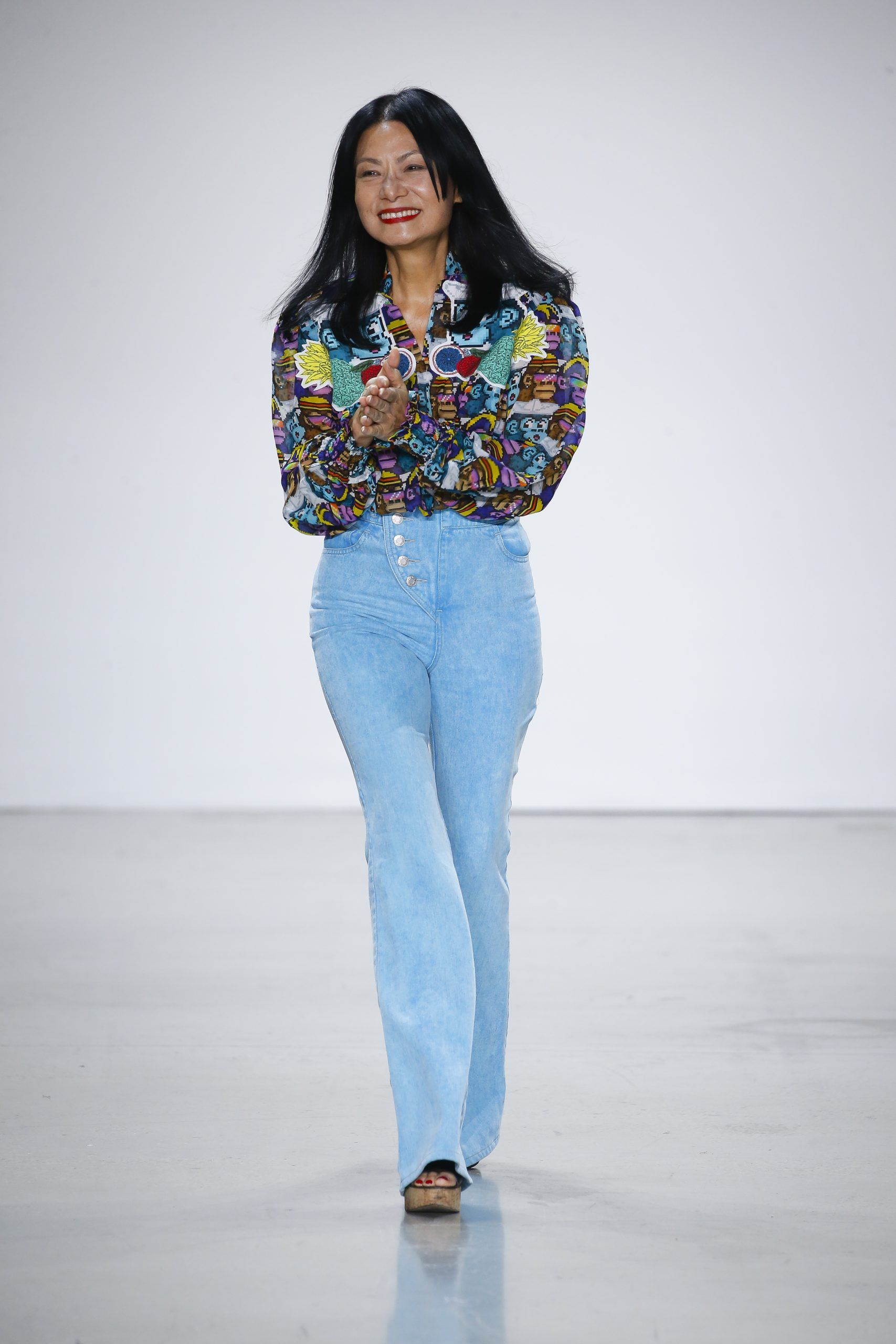 Vivienne Tam at her Metaverse, Past, Present, and Future SS23 show at New York Fashion Week