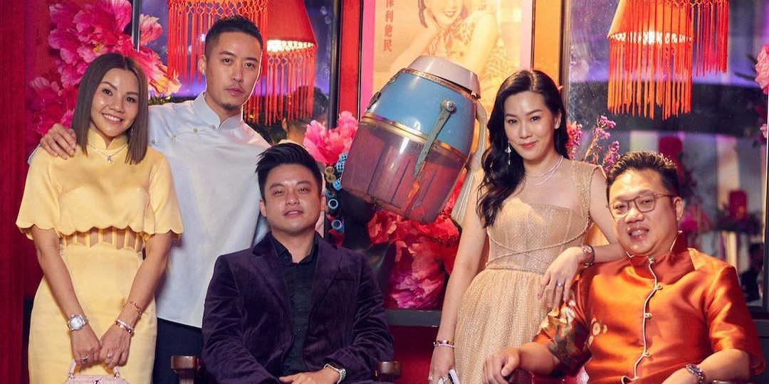 Banner Image with five guests pose with the PINCNY2023 event backdrop