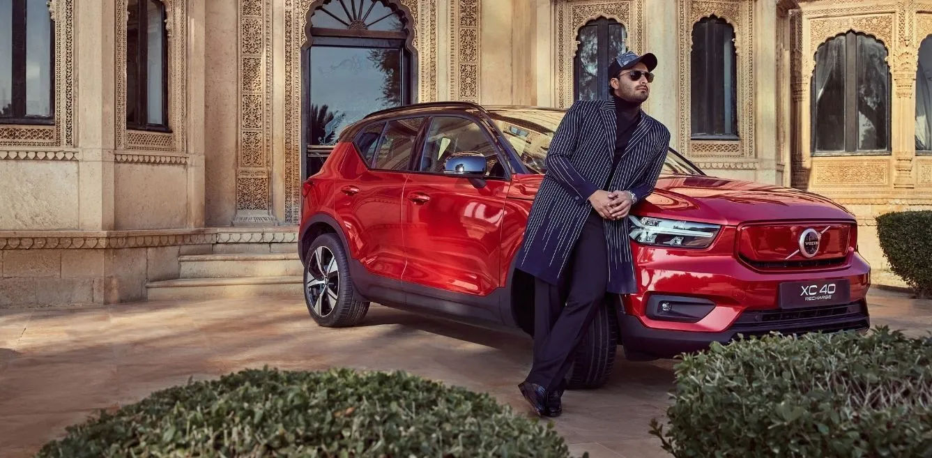 Maharawal Chaitanya Raj Singh with Volvo Electric SUV For A Spin In Jaisalmer